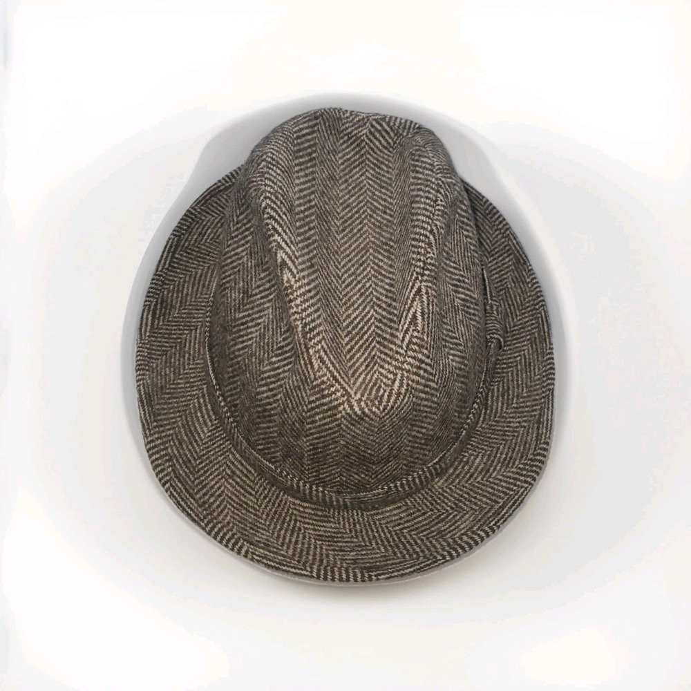 Vintage Men's BEACON HILL‎ Hat Fedora Plaid Wool Blend Size LG (7 1/4  - 7 3/8)